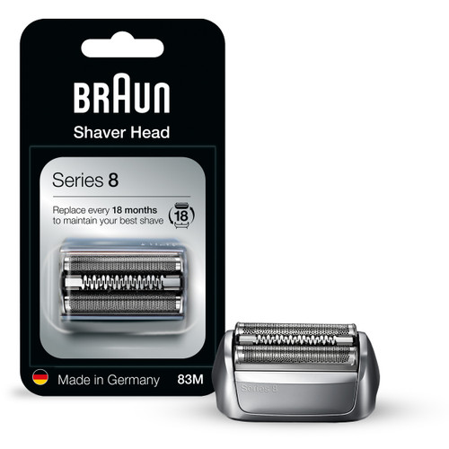 Braun Electric Shaver Head Replacement Part 83m Silver, Compatible with Series 8 Electric Razors for Men