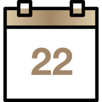 Calender showing date 22 Image