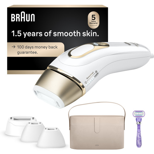 Braun Silk·expert Pro 5 IPL: Alternative to Laser Hair Removal with 4 Caps and Vanity Case, PL5347